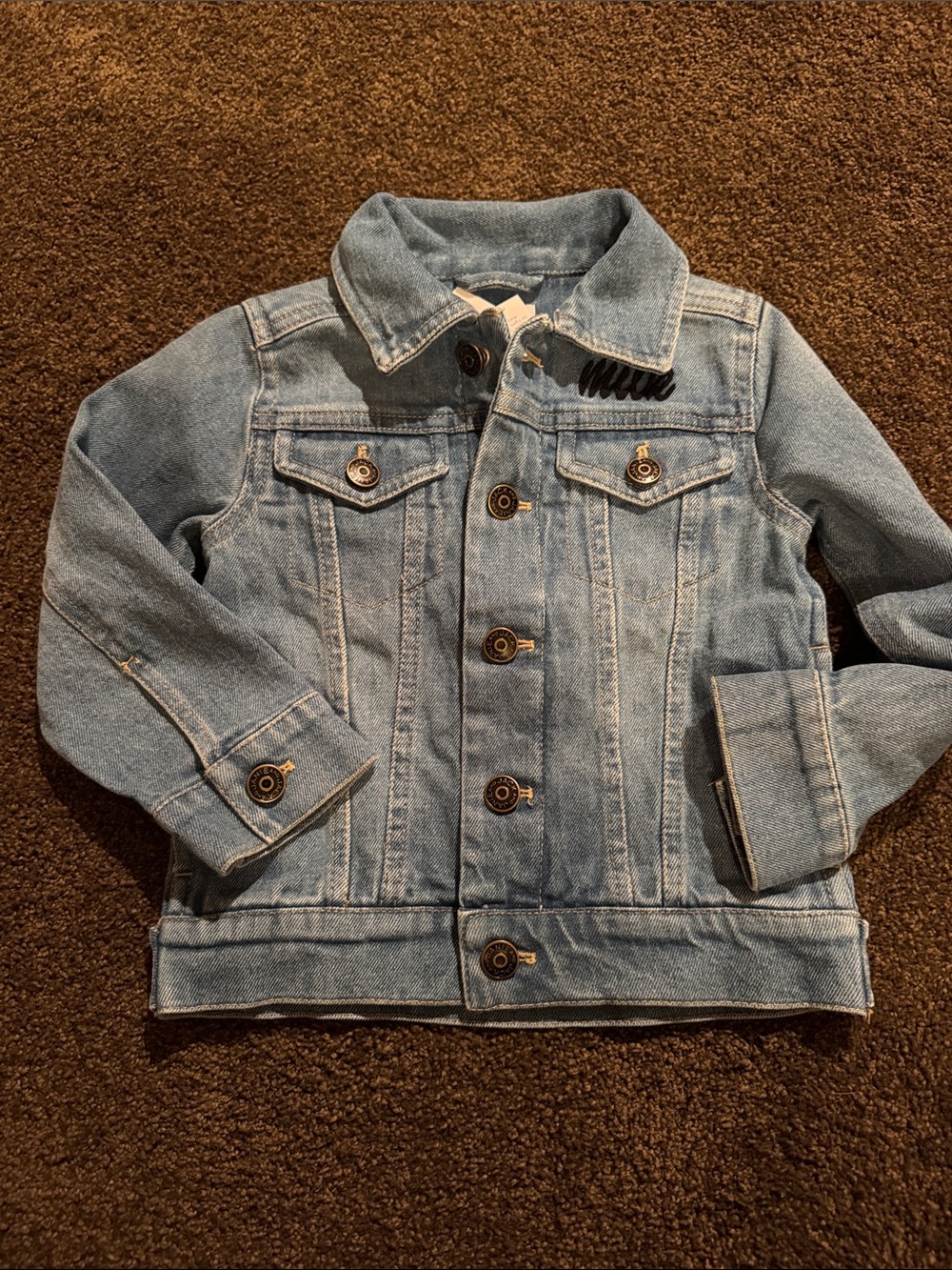 Janie and Jack Light Blue Denim Jacket with Button Front